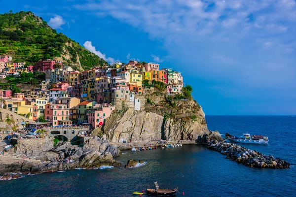 Schilderachtige Stad Van Manarola Italiaanse Provincie Spezia Liguria Italië — Stockfoto