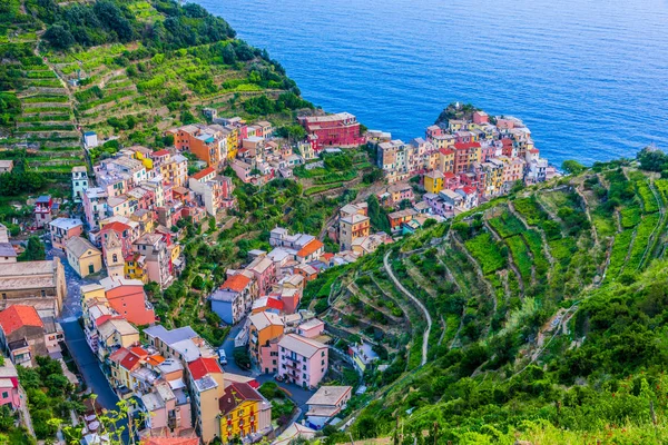 Pittoreska Staden Manarola Provinsen Spezia Ligurien Italien — Stockfoto