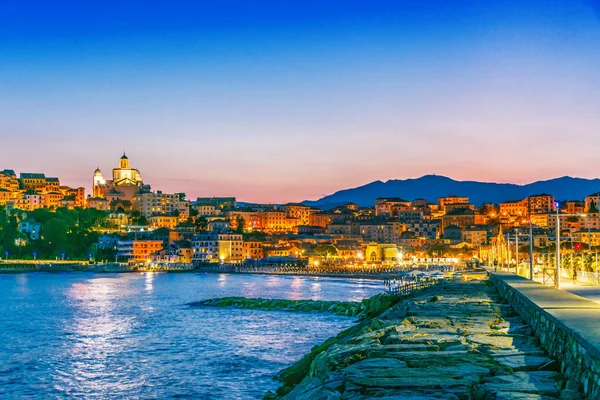 Vista Porto Maurizio Riviera Italiana Provincia Imperia Liguria Italia —  Fotos de Stock