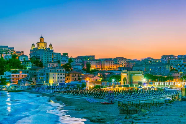 Pohled Porto Maurizio Italské Riviéře Provincii Imperia Liguria Itálie — Stock fotografie