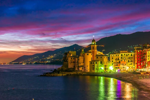 Ośrodek Turystyczny Camogli Riwierze Włoskiej Metropolitalnych Miasta Genua Liguria Włochy — Zdjęcie stockowe