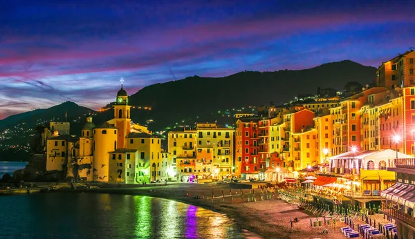 Ośrodek Turystyczny Camogli Riwierze Włoskiej Metropolitalnych Miasta Genua Liguria Włochy — Zdjęcie stockowe