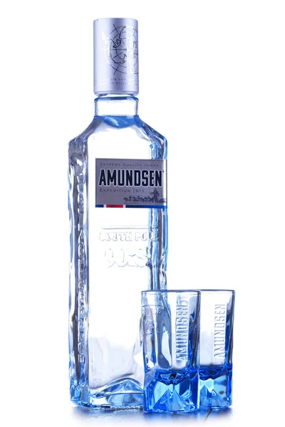 Poznan Pol Januar 2019 Eine Flasche Wodka Amundsen Eine Wodka — Stockfoto