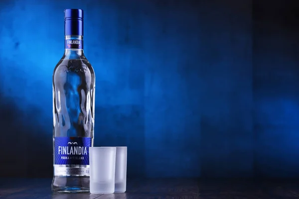 Poznan Pol Jan 2019 Flaska Finlandia Ett Märke Finsk Vodka — Stockfoto