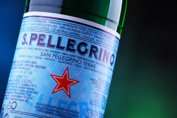 Poznan Pol Jan 2019 Garrafa San Pellegrino Uma Marca Italiana — Fotografia de Stock