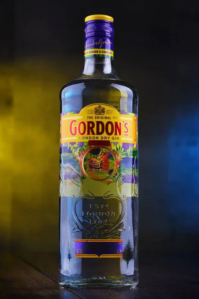 Poznan Pol Dec 2018 Bottle Gordon London Dry Brand World — Stock Photo, Image