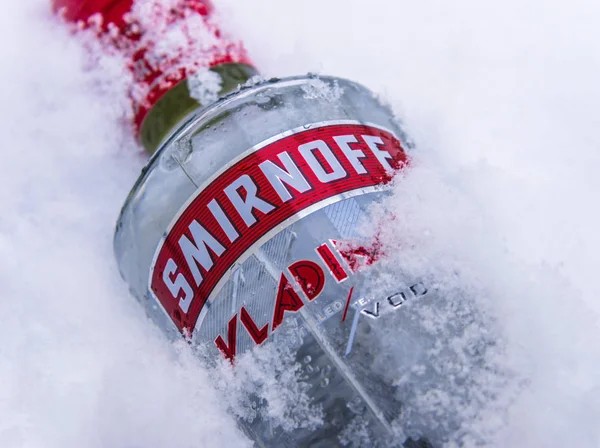 Poznan Pol Jan 2019 Fles Van Smirnoff Een Merk Van — Stockfoto