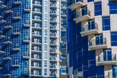 Batum, Gürcistan - 28 Ekim 2018: Batum, Gürcistan Modern kentsel konut mimarisi