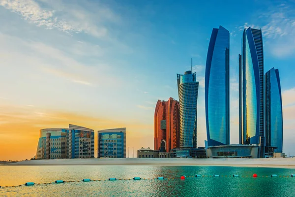 Abu Dhabi Förenade Arabemiraten Feb 2019 Etihad Towers Abu Dhabi — Stockfoto