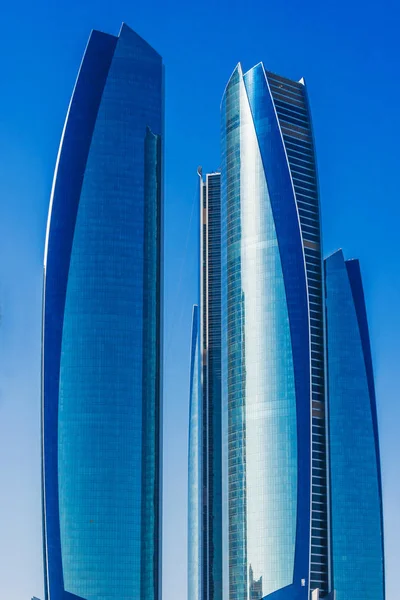 Abu Dhabi Emiratos Árabes Unidos Feb 2019 Etihad Towers Abu —  Fotos de Stock