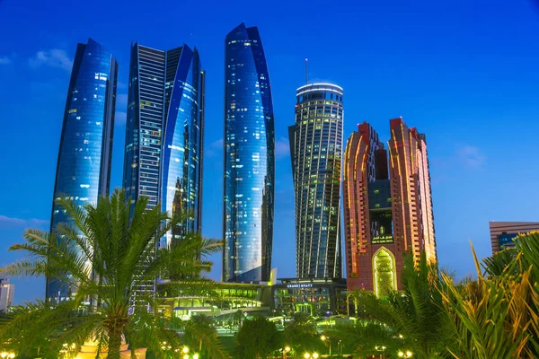 Abu Dhabi Birleşik Arap Emirlikleri Şubat 2019 Etihad Kuleleri Içinde — Stok fotoğraf