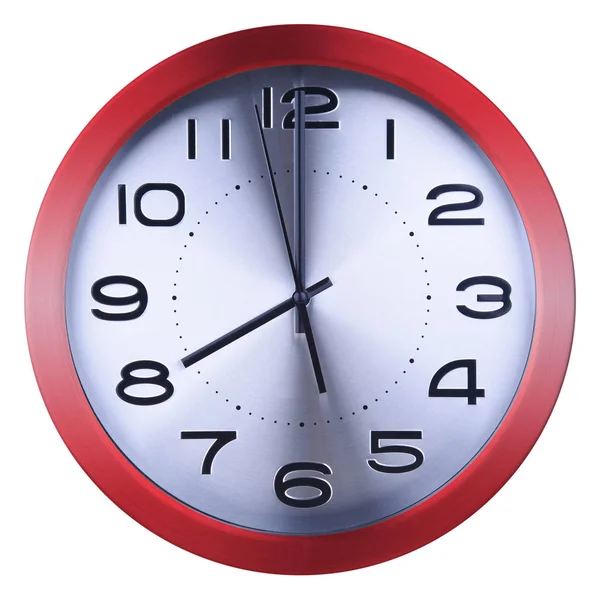 Nástěnné hodiny izolovaných na bílém pozadí. Osm oclock — Stock fotografie