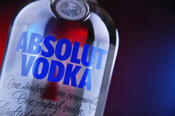 Bouteille de vodka absolue — Photo