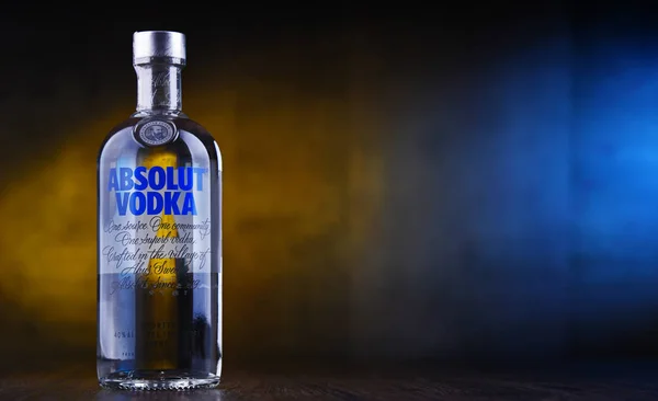 Frasco de vodka Absolut — Fotografia de Stock