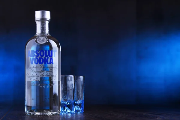 Bottle of Absolut Vodka — Stock Photo, Image