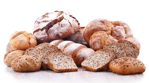 Samenstelling met diverse bakkerijproducten — Stockfoto