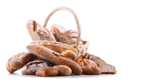 Samenstelling met diverse bakkerijproducten — Stockfoto