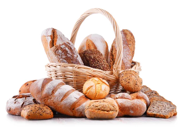 Composición con productos de panadería variados — Foto de Stock