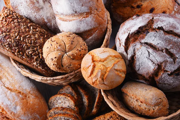 Samenstelling met diverse bakkerijproducten — Stockfoto