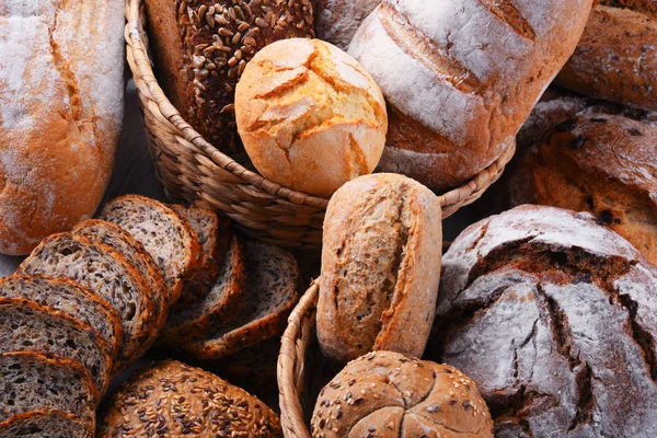 Composición con productos de panadería variados — Foto de Stock