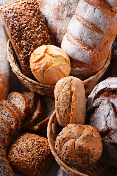 Composição com produtos de padaria variados — Fotografia de Stock
