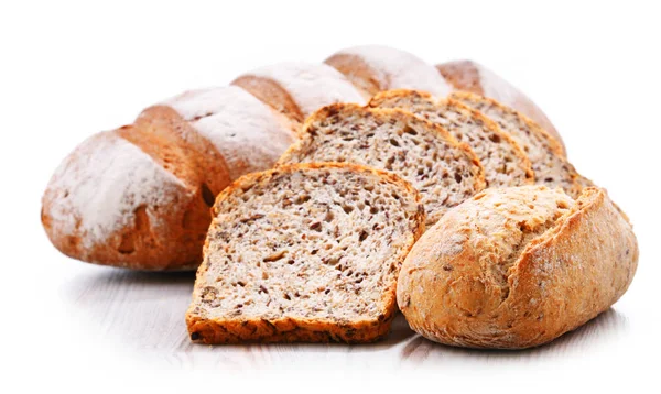 Samenstelling met diverse bakkerijproducten — Stockfoto