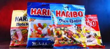 Haribo tarafından üretilen sakızlı şeker paketleri