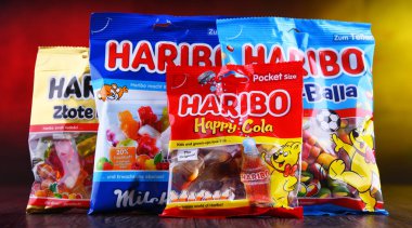 Haribo tarafından üretilen sakızlı şeker paketleri