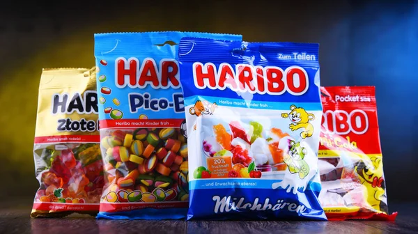 Paket av gummy godis produceras av Haribo — Stockfoto