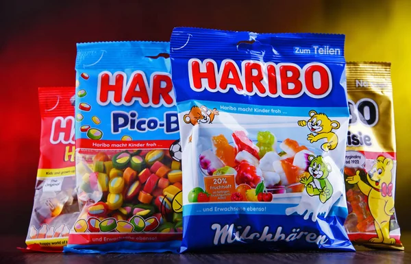 Haribo tarafından üretilen sakızlı şeker paketleri