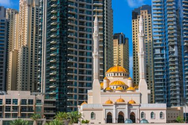 Modern residential architecture of Dubai Marina, UAE