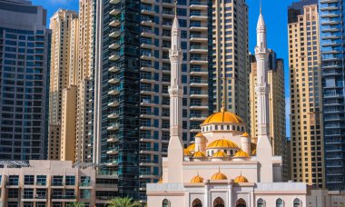 Modern residential architecture of Dubai Marina, UAE