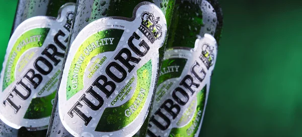 Botellas de cerveza Tuborg — Foto de Stock