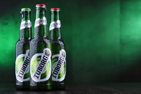 Botellas de cerveza Tuborg — Foto de Stock