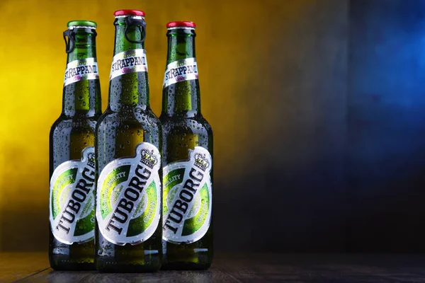 Bottles of Tuborg Beer — Stock Photo, Image