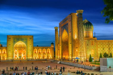 Registan, an old public square in Samarkand, Uzbekistan clipart