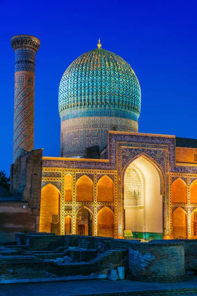 GURI Amir, ett mausoleum av den asiatiska Erövraren Timur i Samarkand — Stockfoto