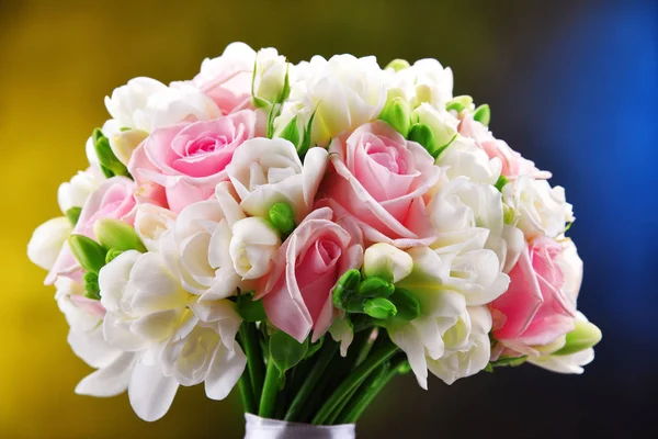 Composition with bouquet of freshly cut flowers — Stock Photo, Image