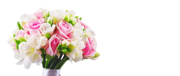 Komposition mit Bouquet von frisch geschnittenen Blumen — Stockfoto