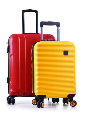 Beyaz arka plan üzerinde izole seyahat bavul