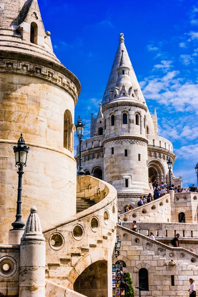 Fisherman's bastion a Várdombon, Budapest, Magyarország — Stock Fotó