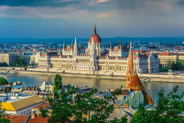 Panoramatický pohled na Budapešť. — Stock fotografie