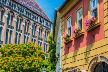 Budapeşte, Macaristan'daki Castle Hill'in tarihi mimarisi
