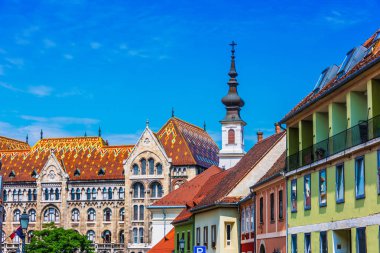 Budapeşte, Macaristan'daki Castle Hill'in tarihi mimarisi