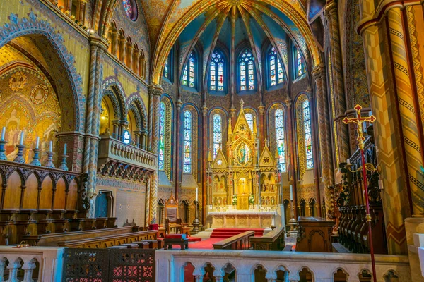 Interieur van Matthias kerk op de kasteelheuvel in Boedapest — Stockfoto