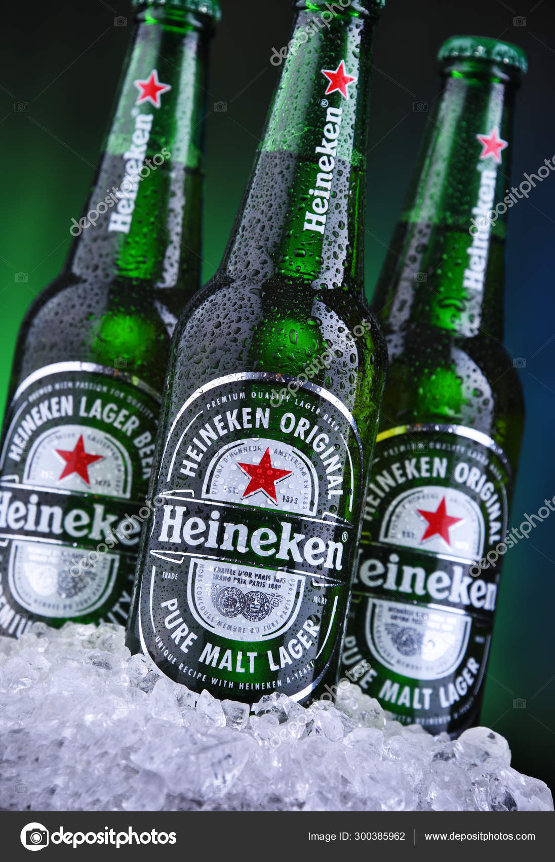 Three bottles of Heineken beer – Stock Editorial Photo © monticello  #300385962