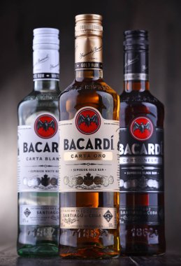 Bacardi rom şişeleri