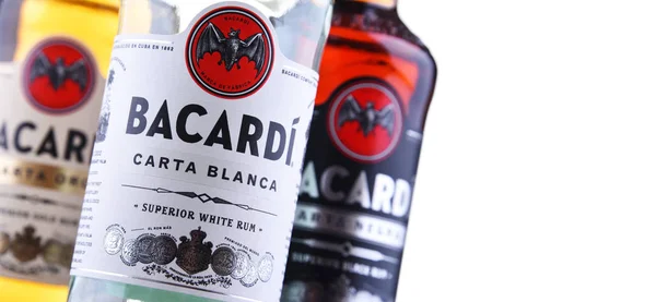 Bottiglie di rum Bacardi — Foto Stock