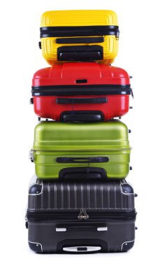 Beyaz arka plan üzerinde izole seyahat bavul