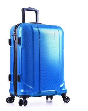 seyahat valizi beyaz arkaplanda izole edildi